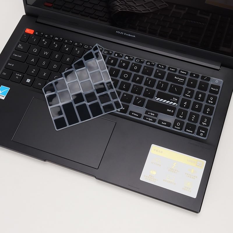 RAYA Silicone Keyboard Cover for ASUS Vivobook 15X OLED (K3504 / M3504) ASUS Vivobook S 15 OLED (K3502 / K5504 / S3502 / S5504) & Vivobook 15 OLED (X1502 / X1504) Laptops (Black) - Image 3