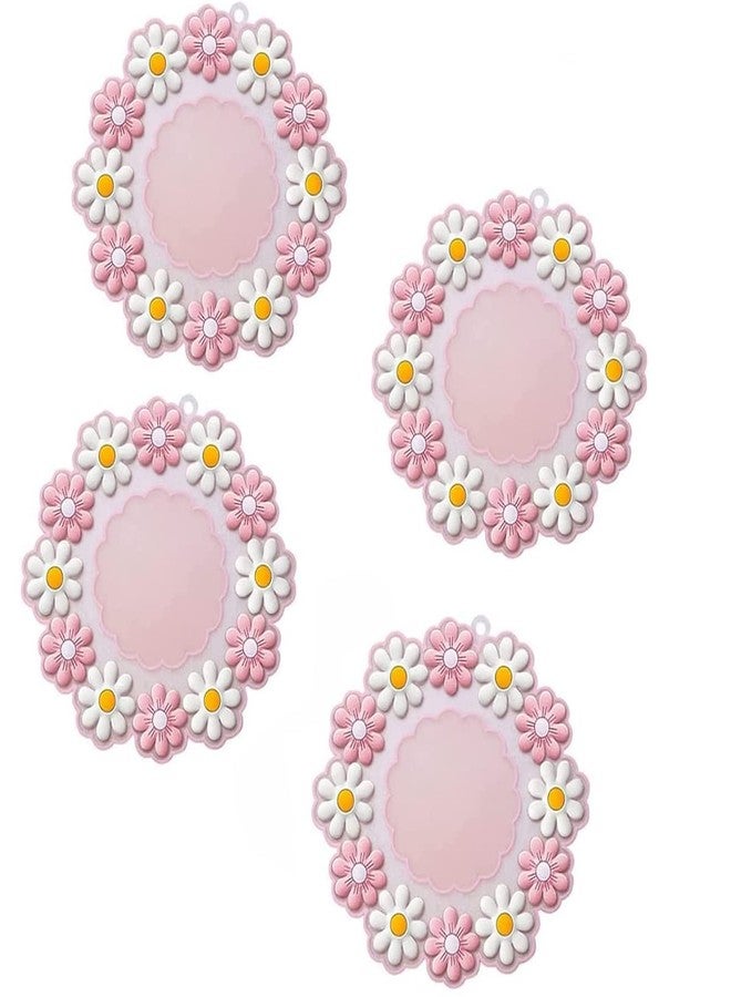 FS COOL Silicone Coasters for Drinks, Cute Sakura Flower Pattern Anti-Slip Silicone Cup Mats Insulated Coaster Protect Furniture from Damage (Pink, Medium, Pack of 4) - Image 1