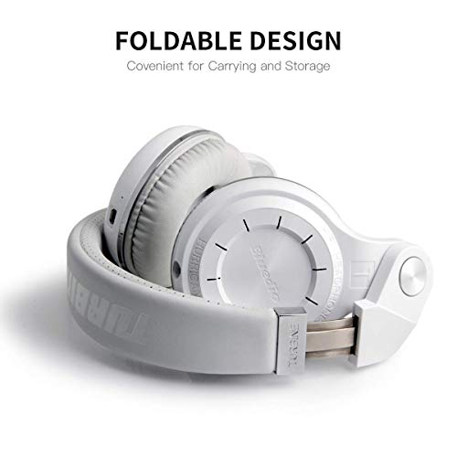 Bluedio سماعات بلوديو T2 بلس توربين اللاسلكية بتقنية البلوتوث مع ميكروفون/فتحة بطاقة ميكرو SD/راديو FM (أبيض) - Image 5