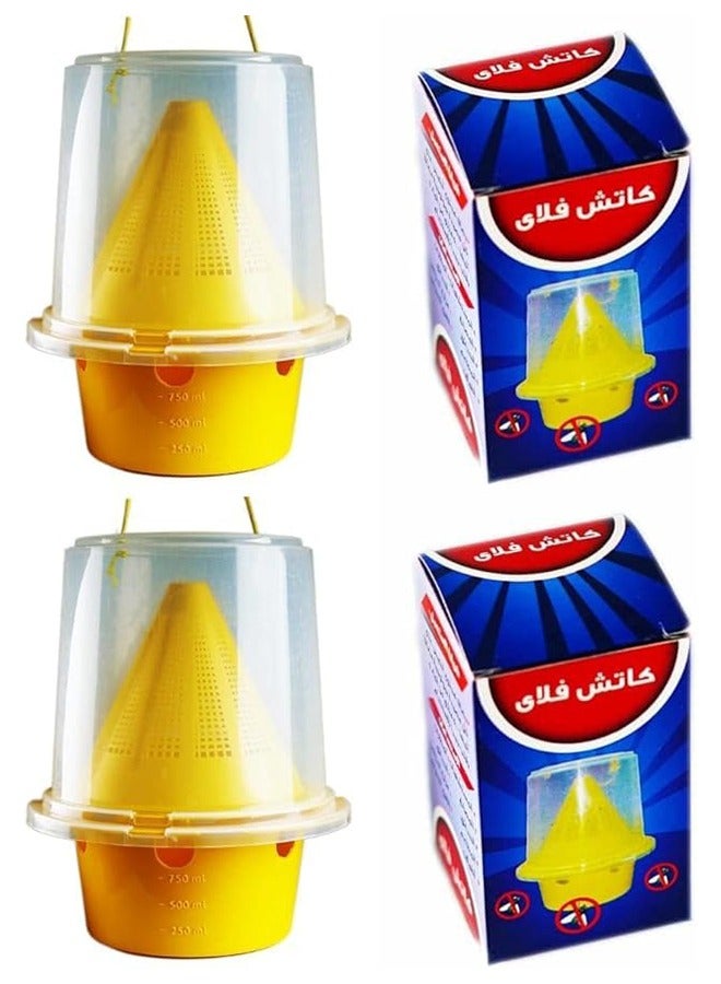 ماركة غير محددة 2 مصيدة فرمونية +2كاتش فلاى جاذب للذباب 
