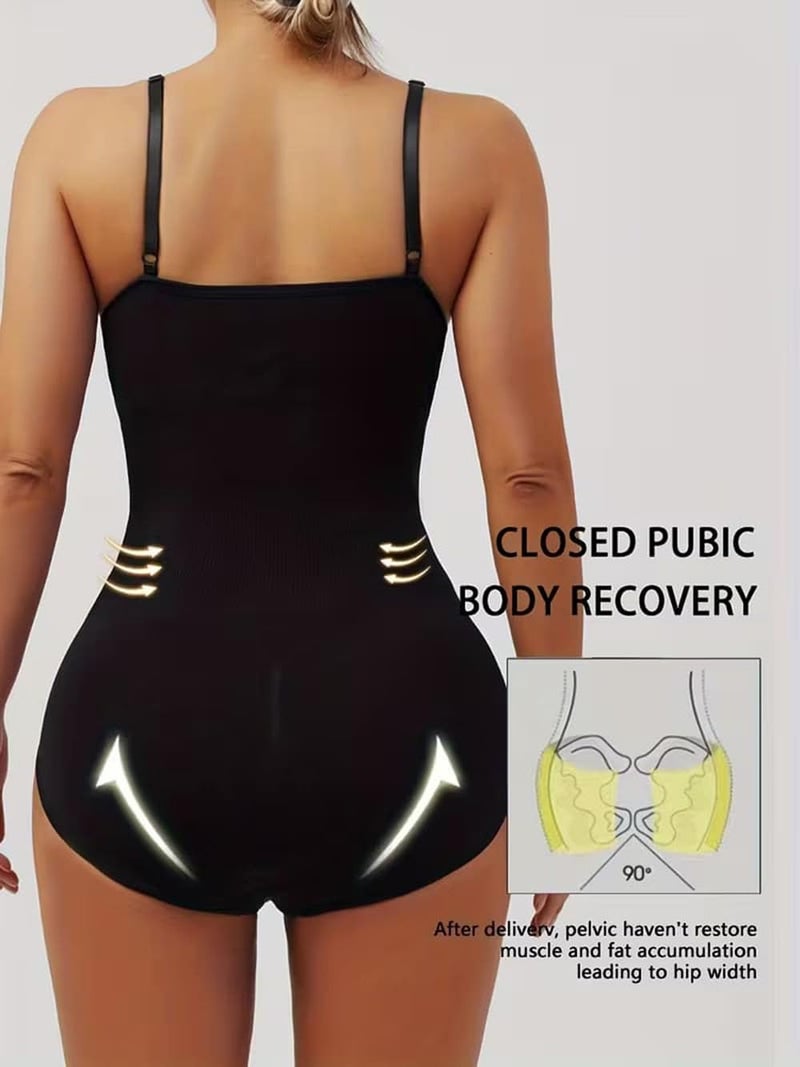 TESMEZY Bodysuit for Women Tummy Control Shapewear Seamless Sculpting Thong Body Shaper Tank Top (ED024_Black_XXL) - Image 3