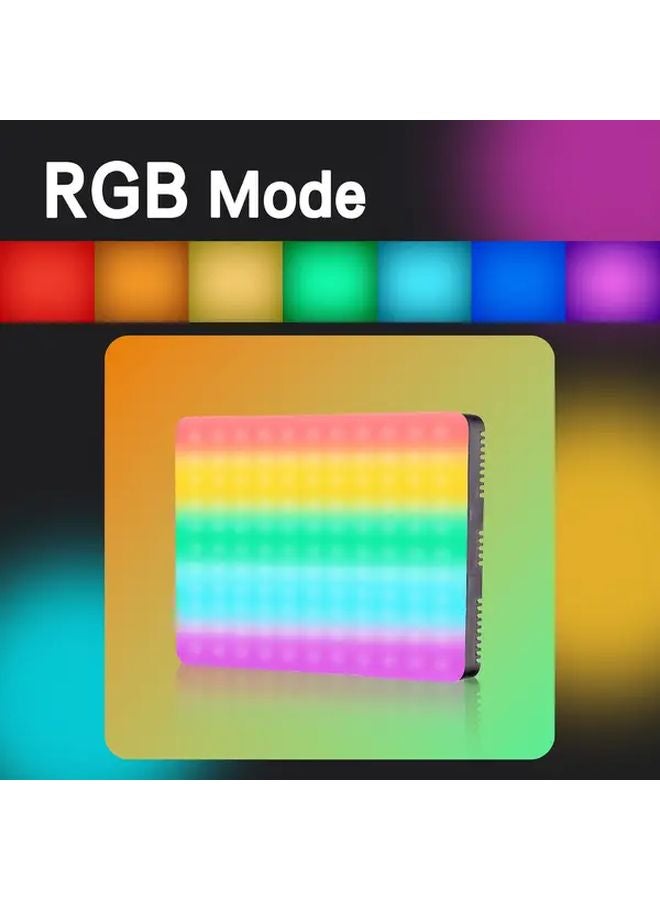 عدة إضاءة فيديو LED سوداء مع حامل ثلاثي القوائم 63 بوصة، إضاءة استوديو قابلة للتعتيم عبر USB للتسجيل - Image 5