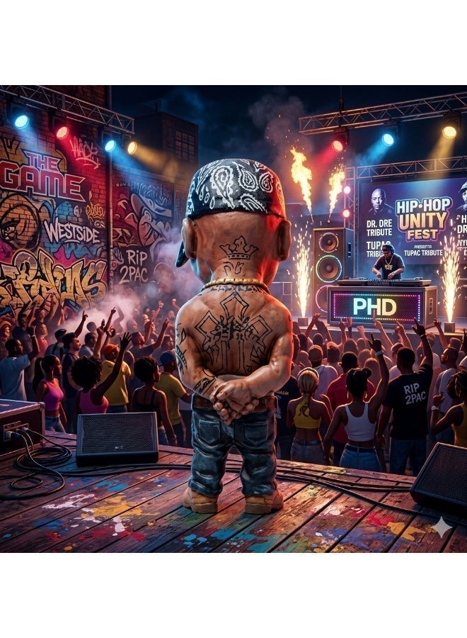 مجسم تذكاري فني يجسد شخصية أسطورة الراب توباك شاكور (2Pac) بتصميم واقعي ودقيق - Image 4