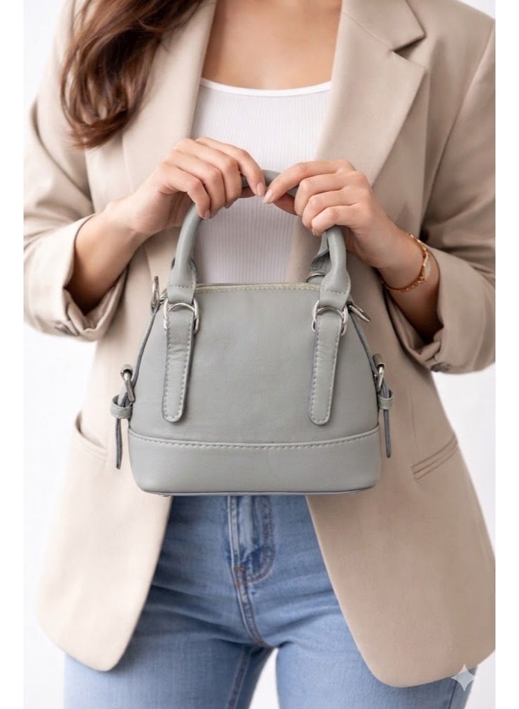 لايف ستيلاش  حقيبة كروس جلدية مميزة ZC-4 - رمادي - Image 1