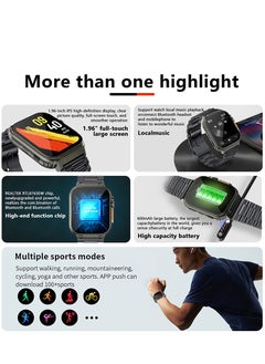 AMOLED HD Screen Bluetooth Call Smart Watch 600mAh Big Battery Multi-sports Fitness Tracker with Replaceable Strap for Men - pzsku/ZEDB4D7426899D61DE6DBZ/45/_/1703554653/2c6e3c60-08bc-4f36-ac2e-3549e430d591