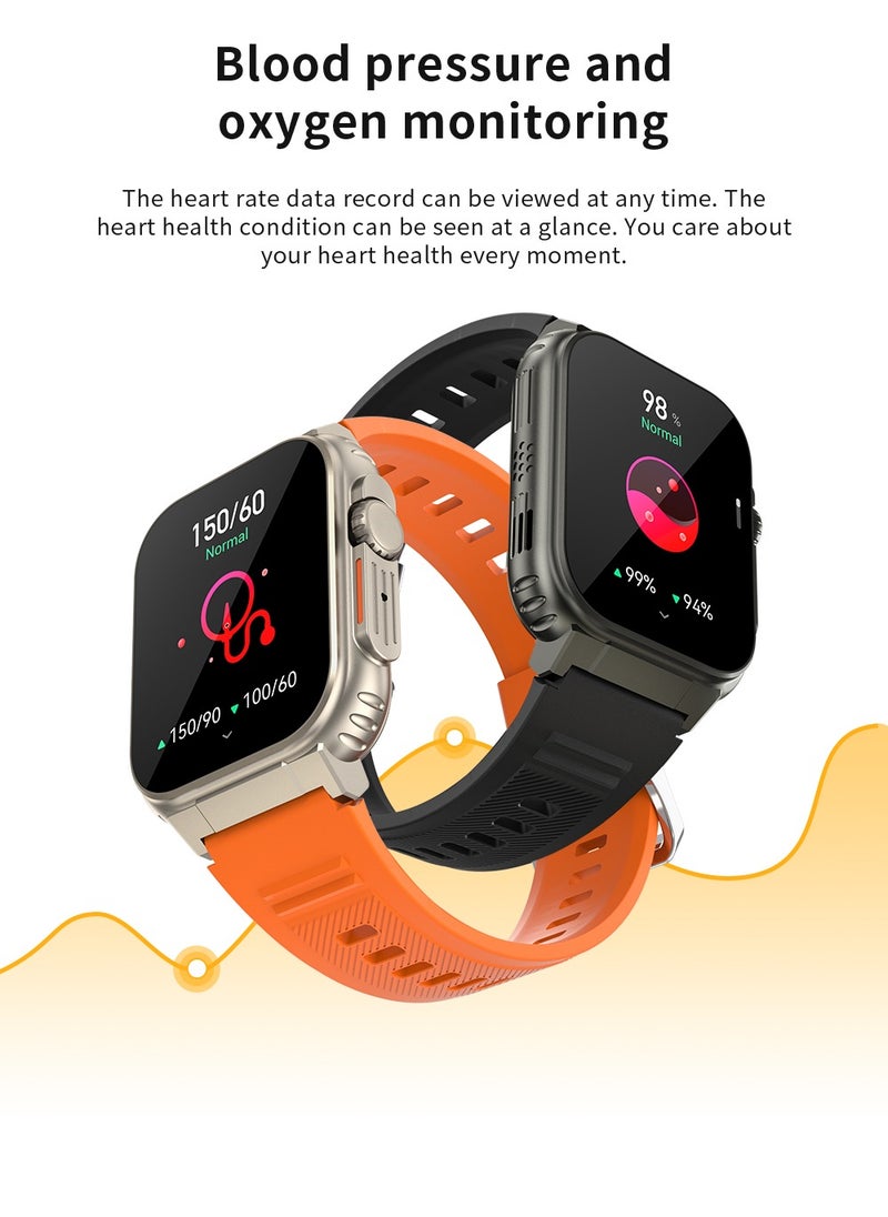 LIGE - AMOLED HD Screen Bluetooth Call Smart Watch 600mAh Big Battery Multi-sports Fitness Tracker with Replaceable Strap for Men - Image 1