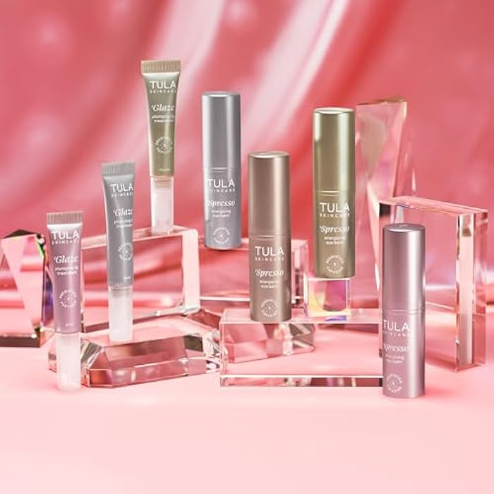 TULA Skin Care Eye + Lip Duo - Spresso Energizing Eye Balm 0.35 oz + Glaze Plumping Lip Treatment 0.28 oz, 2-Piece Holiday Kit - Image 2