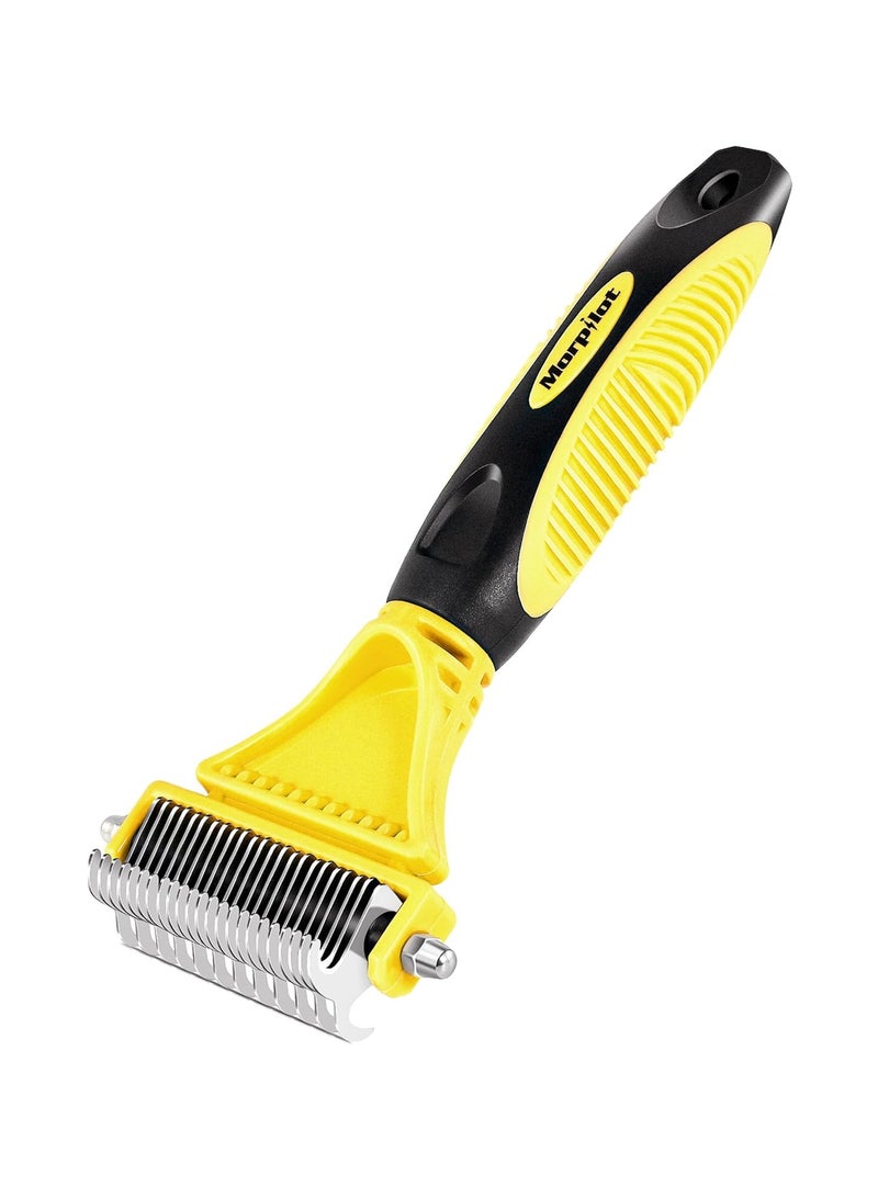 Morpilot Dog Brush Cat Brush Grooming Comb 23 plus 12 Double Sided Undercoat Rake Dematting Deshedding Tool for Long Hair Pets Cat Dog Slicker Shedding Brushes Efficiently Reduces Hair Loss by up to 90 percent - Image 1