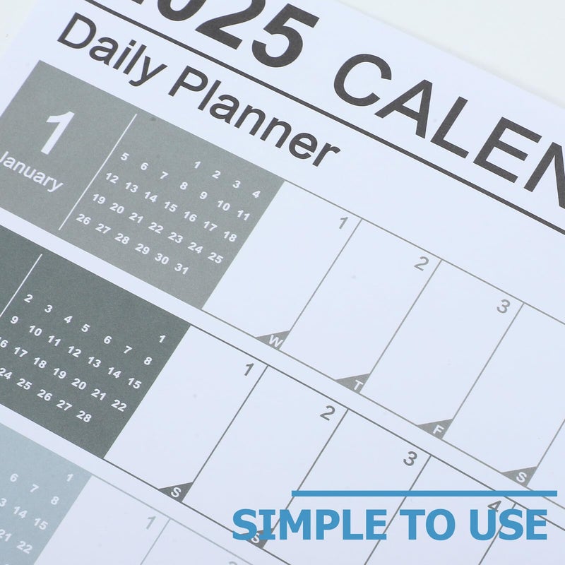 2025 Yearly Wall Calendar Paper Schedule Planner For Office Home Daily Planning - Image 4
