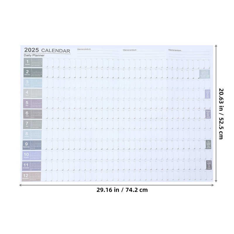 2025 Yearly Wall Calendar Paper Schedule Planner For Office Home Daily Planning - Image 3