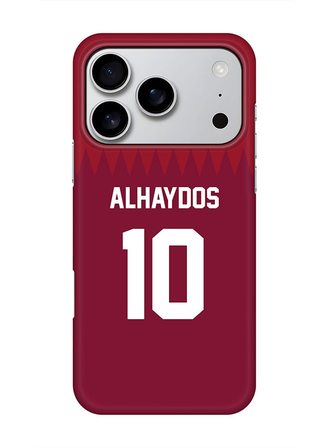 Stylizedd For iPhone 17 Pro,Case, [Compatible with MagSafe] Magnetic cover Slim fit Protection Matte, - Football - Qatar,  Alhaydos