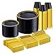 WELLIFE 600 PCS Black and Gold Disposable Dinnerware Set for 100 Guests Gold rimmed Plastic Dinner PlatesSalad PlatesCupsSilverware Set for New Year Party Supplies - Image 1
