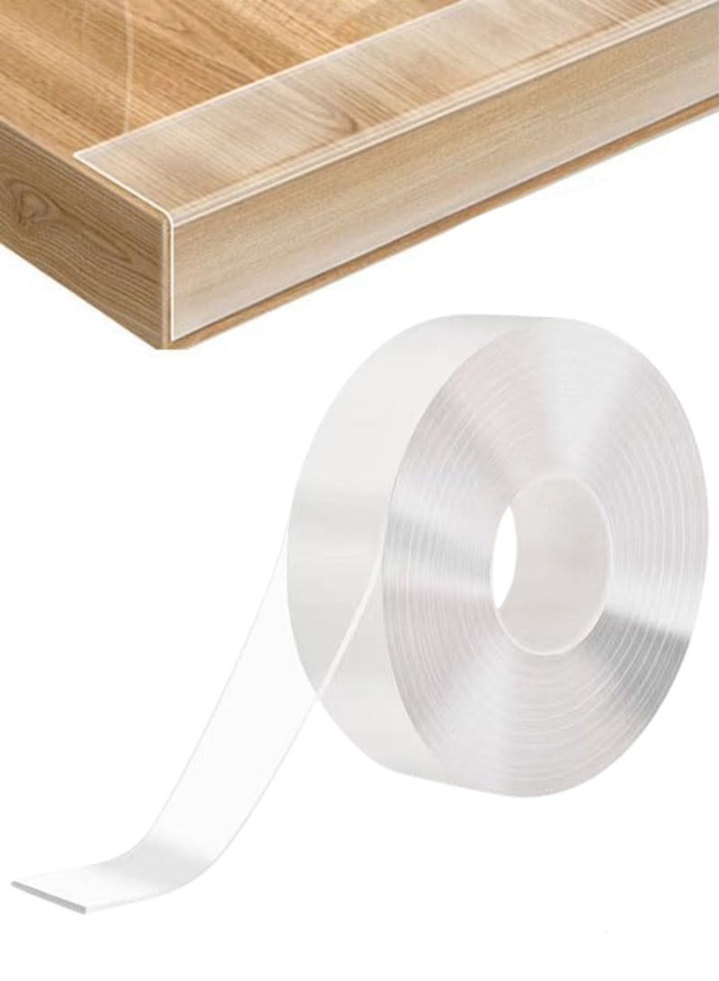 إي سي في في قطعة واحدة من واقيات الحواف المصنوعة من السيليكون الناعم بطول 5 أمتار لسلامة الطفل - عرض 5 سم × طول 5 أمتار، صديقة للبيئة، واقيات زوايا شفافة للخزائن والأثاث - Image 1