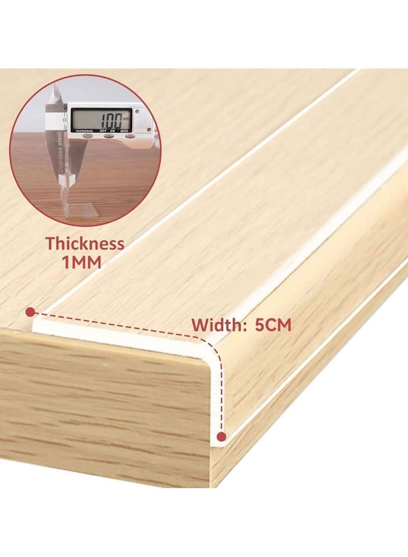 إي سي في في قطعة واحدة من واقيات الحواف المصنوعة من السيليكون الناعم بطول 5 أمتار لسلامة الطفل - عرض 5 سم × طول 5 أمتار، صديقة للبيئة، واقيات زوايا شفافة للخزائن والأثاث - Image 3