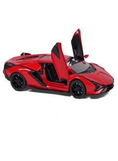 die cast 1:32 Compatible for Lamborghini Sian Model Car Toy, Zinc Alloy Pull Back Toy car with Sound and Light for Kids & Adults (Red)  - Image 5