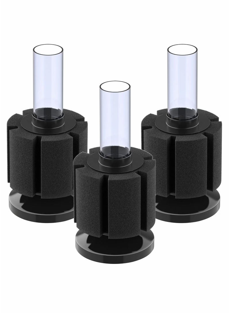 Ailily 3 Pack Aquarium Fish Tank Biochemical Cotton Filter Nano Bio Sponge Filter Quiet Betta Fry Shrimp and Small Fish Foam Filter, for Fish Tank Up to 10 60 Gallon Water Fairy Cotton XY2835 - Image 1
