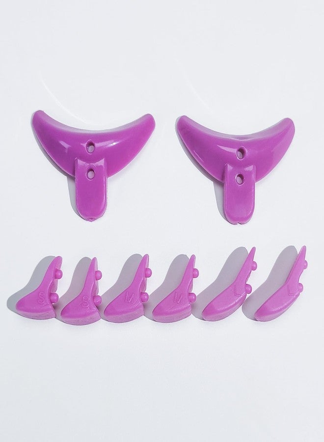 PERMANIA Lash Revise Pad, 3 Sizes Removable Eyelash Fix Shields Reusable Lash Separator Palette Plate Lash Lift Tool (Purple) - Image 1