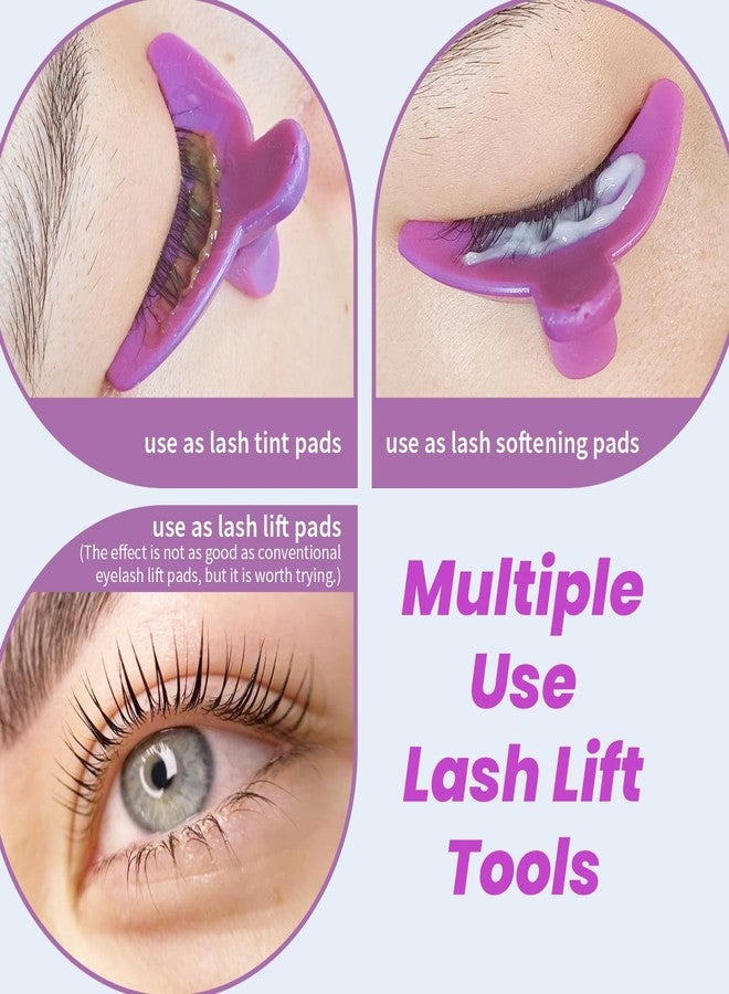 PERMANIA Lash Revise Pad, 3 Sizes Removable Eyelash Fix Shields Reusable Lash Separator Palette Plate Lash Lift Tool (Purple) - Image 3