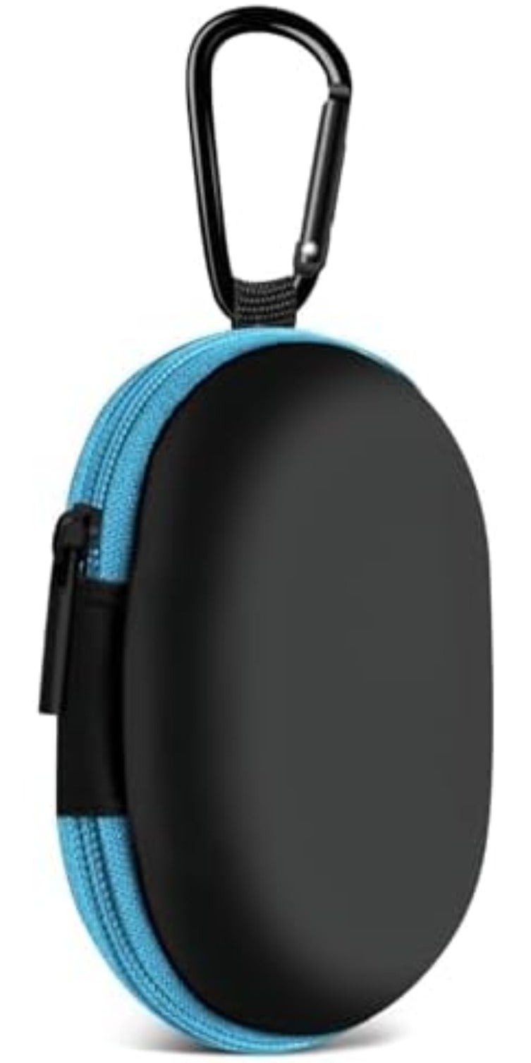 MOLOVA Earbud Case Portable EVA Carrying Case Storage Bag Cell Phone Accessories Organizer with Carabiner for Wired/Wireless Headphones, SD Memory Card, Camera Chips(Square, 5 Pack) - Image 1