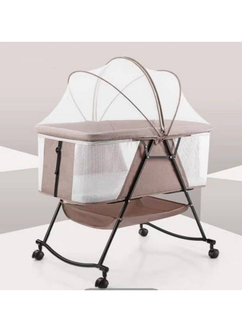 Generic - Portable Foldable Baby Bed for Newborn Infant Cradle Newborn Bed Multifunctional Sleep Rocking Bed with Mosquito Net - Image 1