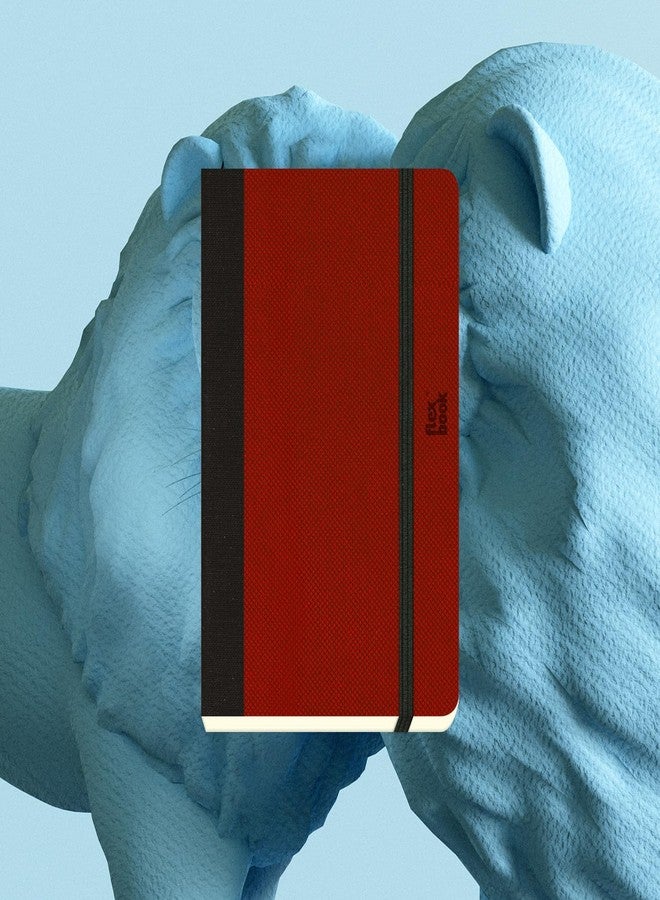 flexbook Adventure Notebook Ruled Red | Pocket | 9x14cm - A6 (Minus) | 192 pages | 85gsm Fabriano Ivory Paper | Fine Textured Cover | Elastic Band Closure | Bookmark included | Inner paper pocket - Image 4