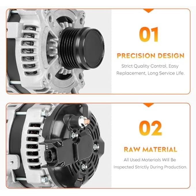 AEagle New Alternator for V6 2.8L 3.6L Cadillac Cts 2004 2005 2006 2007, 104210-3191, 104210-4430, 25751145, 25756439 - Image 4