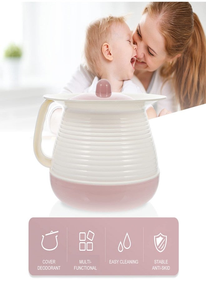 minkissy Portable Spittoon with Lid Small Covered Chamber Pot 8.27X7.28X5.51 Inch for Elderly Kids Home Hospital Use Easy to Clean Durable Plastic Urinal - Image 4