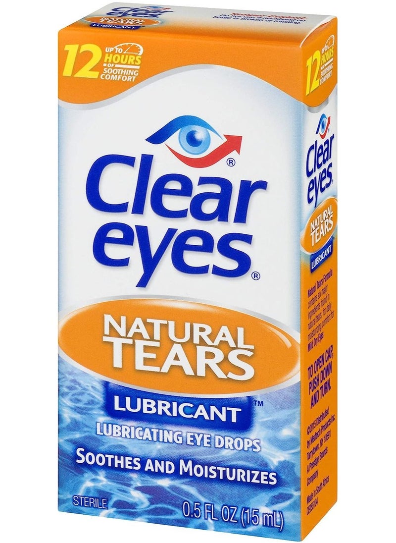 Clear Eyes Clear Eyes Natural Tears Lubricant Eye Drops Pack Of 0.5 Ounce - Pack of 3  - Image 5