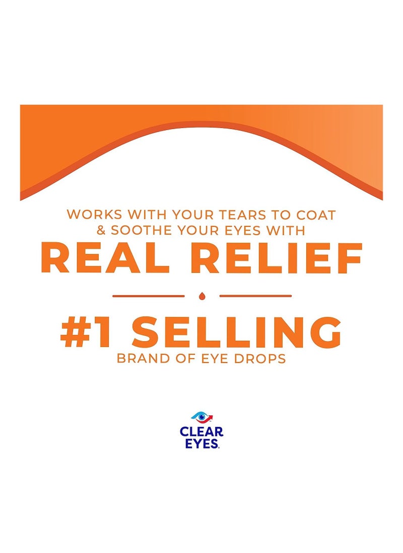 Clear Eyes Clear Eyes Natural Tears Lubricant Eye Drops Pack Of 0.5 Ounce - Pack of 3  - Image 3