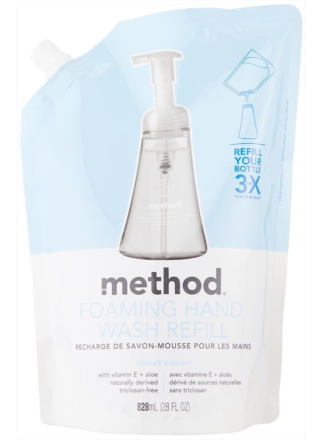 Method Foaming Hand Wash Refill, Sweet Water, 28 Ounce - Image 1