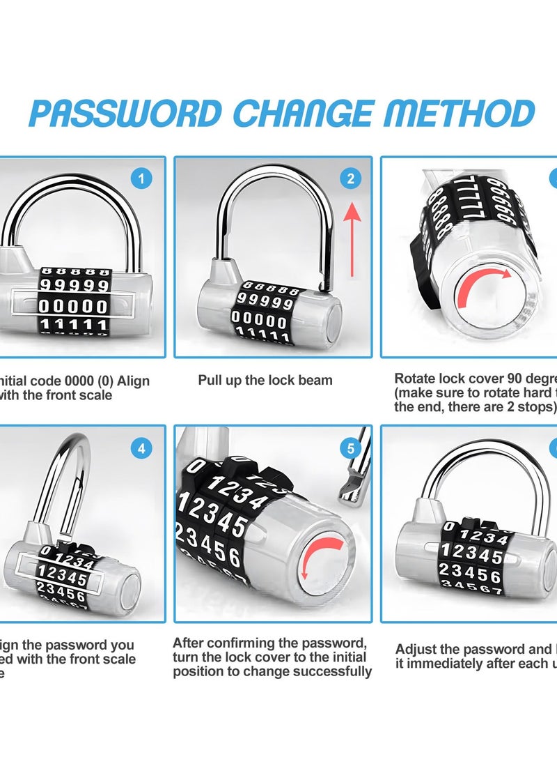 Combination Padlock, Large 4-Position Outdoor Waterproof resettable Combination Padlock, 304 Stainless Steel Shackle, Suitable for Various Outdoor Places - pzsku/ZEDB565EDCFFA90C300EEZ/45/_/1733659009/b6f7ddf6-4e90-4012-b146-1743b09f9155