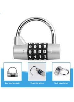 GNAFOTU Combination Padlock, Large 4-Position Outdoor Waterproof resettable Combination Padlock, 304 Stainless Steel Shackle, Suitable for Various Outdoor Places  - Image 5