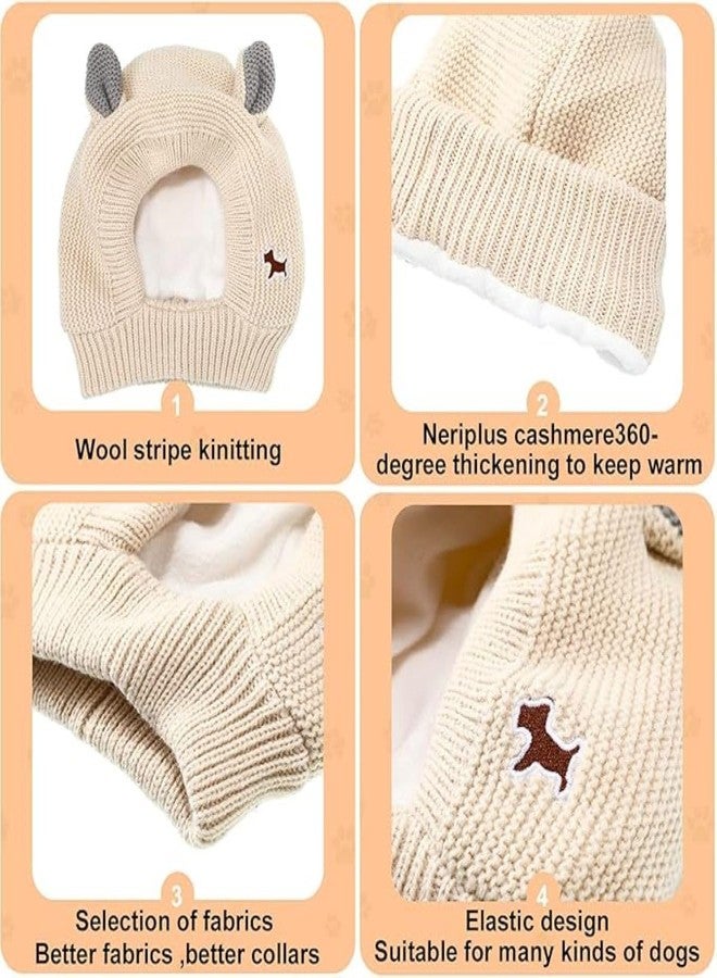 INFISPACE Baby's Super Warm Winter Woolen Skull Beanie Cap with Fur Inside | Monke Cap with Dog Ears (Age: 2 Years to 8 Years) (in, Age, 2 Years, 8 Years, Beige) - Image 4