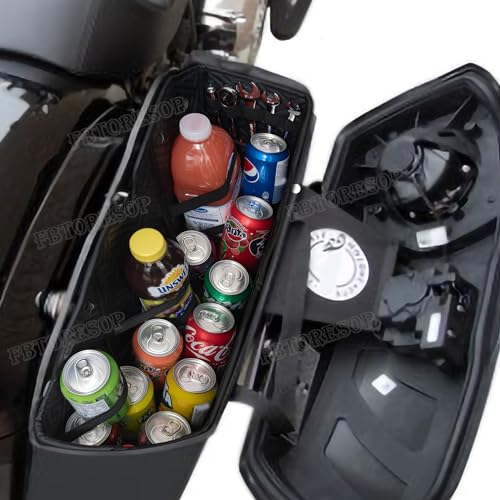 Fbtoresop Indian Roadmaster Elite Saddlebag Liners Flat Top Indian Challenger Elite Saddlebag Organizer Indian Motorcycle Pursuit Elite Accessories Flat Top Challenger - Image 1