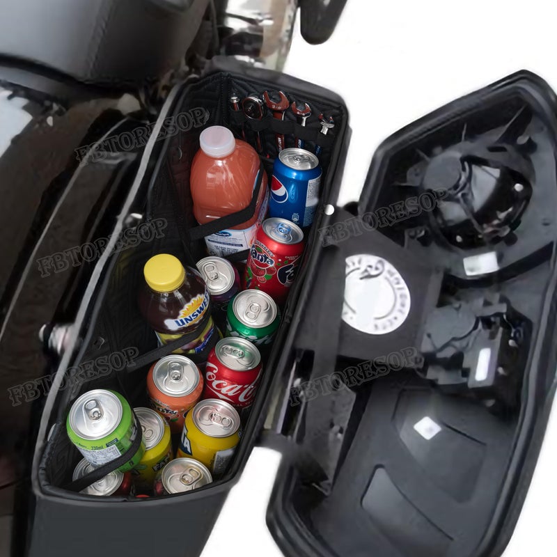Fbtoresop Indian Roadmaster Elite Saddlebag Liners Flat Top Indian Challenger Elite Saddlebag Organizer Indian Motorcycle Pursuit Elite Accessories Flat Top Challenger - Image 2