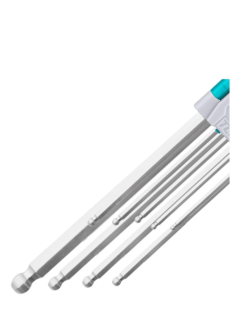 TOTAL Total Ball Point Hex Key Set - 9PCS S2 Long Arm Tools for Precision Fastening and Easy Access For Basic Home Repair And General Applications  - Image 3