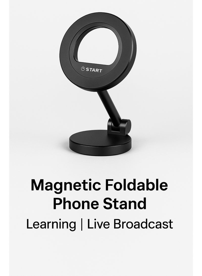 Start Magnetic Strong Foldable Phone Stand Mount with Metal Base, Portable Adjustable Holder For All Devices – Model S013