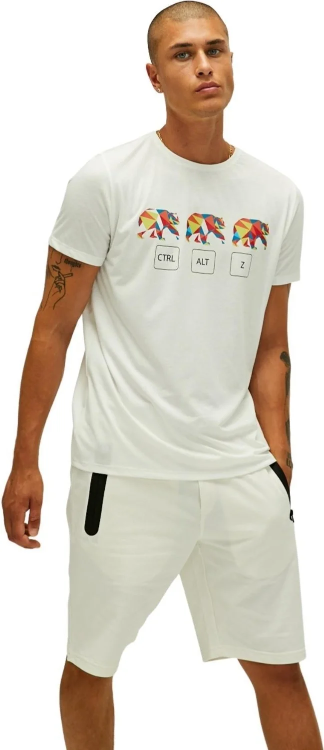 Bad Bear Control Alt Z T-Shirt White Men's T-Shirt 22.01.07.038-C04