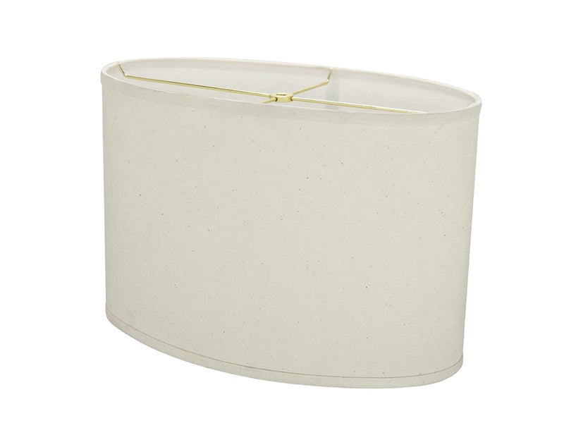 Aspen Creative 37041A Transitional Oval Hardback Shaped Spider Construction Lamp Shade in Off-White Cotton Fabric, 16 1/2" wide (9 1/2" + 16 1/2") x (9 1/2" +x 16 1/2") x 11" - Image 4