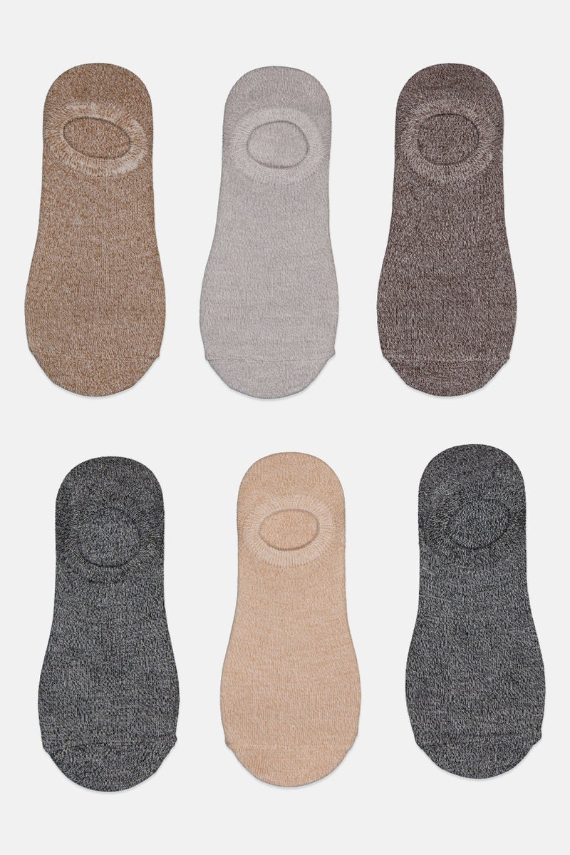 Ben Sherman Men 6 Pairs Brand Logo No Show Liner Socks, Multicolor - Image 4