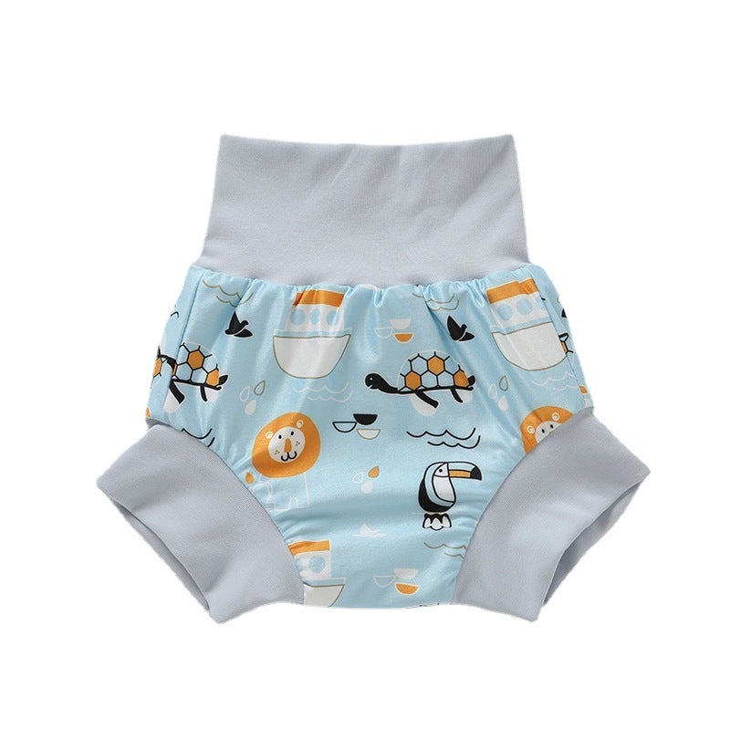 Baby Diaper Pants Swimming Trunks Baby Diaper Breathable Diaper Pants Waterproof Washable Underwear Thin Leakproof High Waist Shorts - Image 4