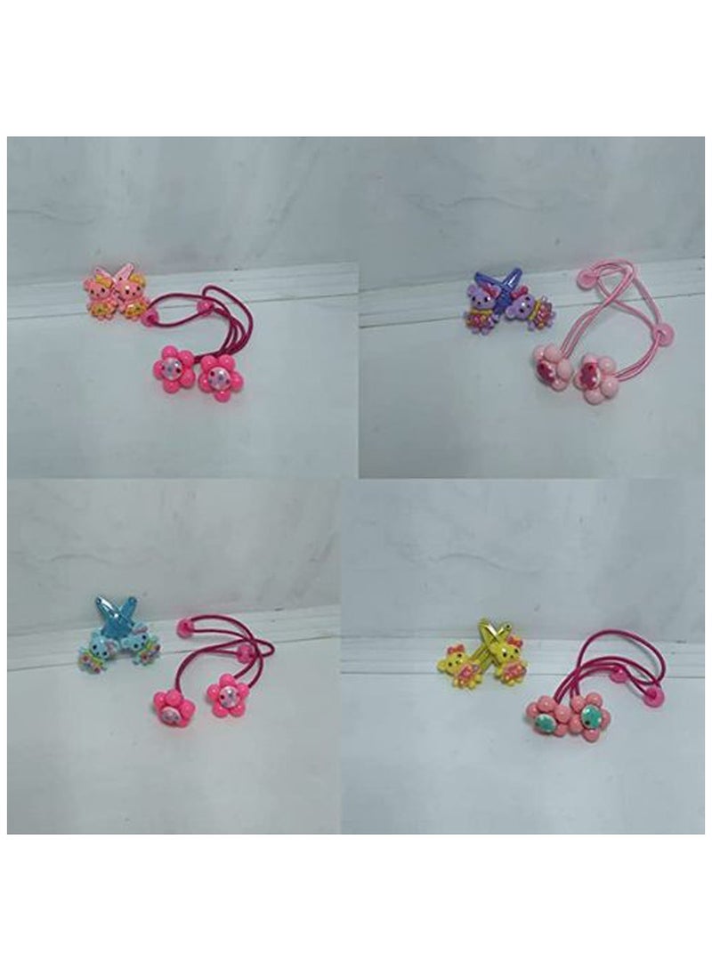 Elastic Hair Clip & TikTak For Kids 4 pcs  2 Bags