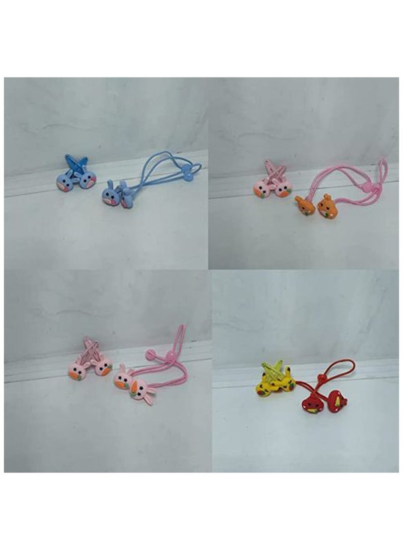 Elastic Hair Clip & TikTak For Kids 4 pcs  2 Bags