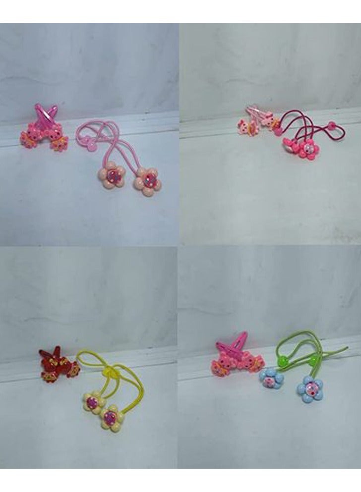 Elastic Hair Clip & TikTak For Kids 4 pcs  2 Bags