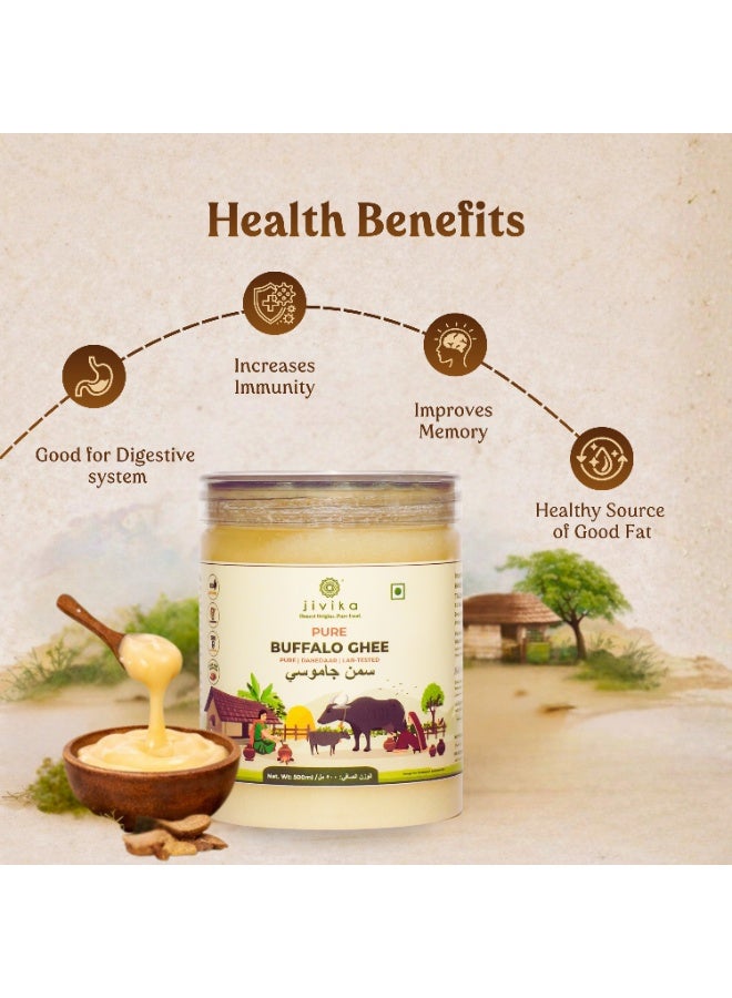 Jivika A2 Buffalo Ghee - 500 ml - Image 2