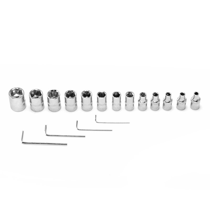 FREEMANS FREEMANS 14 Square Drive 46 Pieces HEX Sockets set With Carry Box Chrome Vanadium Steel Use for Home Industrial Professional Automobiles Bike Car Repair Tool Kit 1 Year Warranty  - Image 5