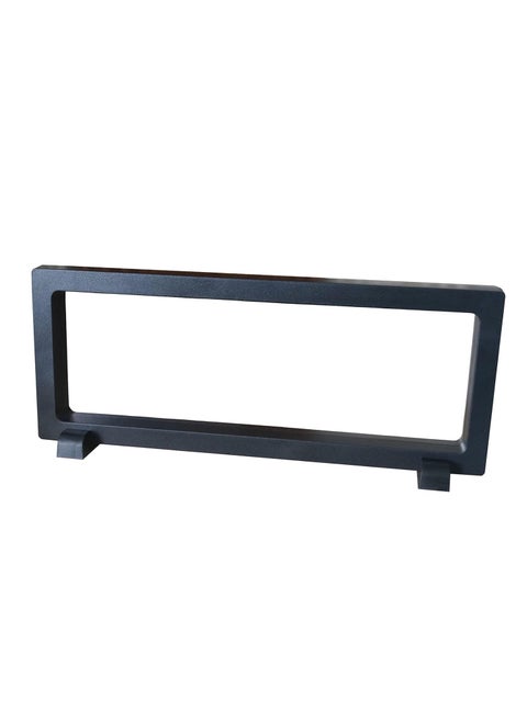 HillSpring 9 Inch Clear Display Frame Rectangle 3D Floating Holder Box for Challenge Coin Medal Specimens Black Frame
