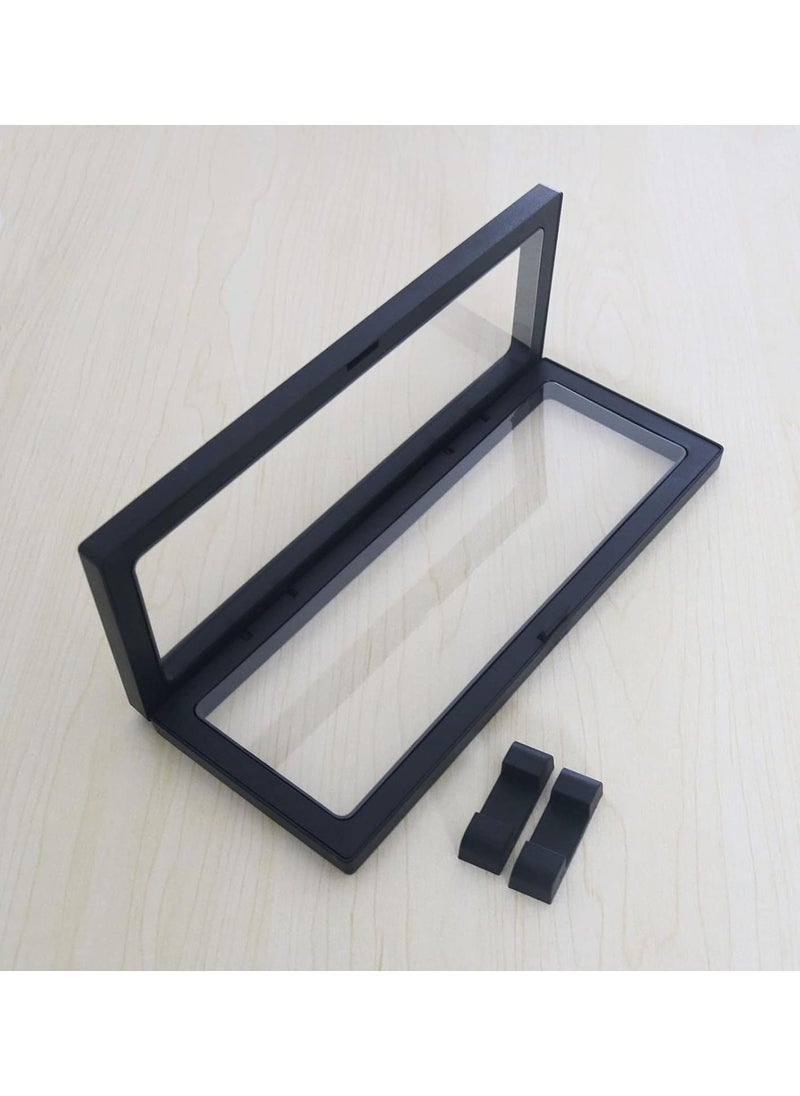 HillSpring HillSpring 9 Inch Clear Display Frame Rectangle 3D Floating Holder Box for Challenge Coin Medal Specimens Black Frame  - Image 5