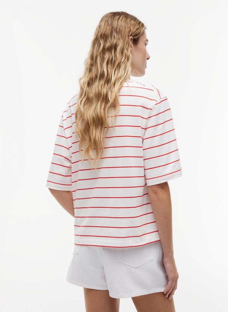 TOMMY HILFIGER Logo Embroidery Relaxed Crew Neck T-Shirt - Image 2