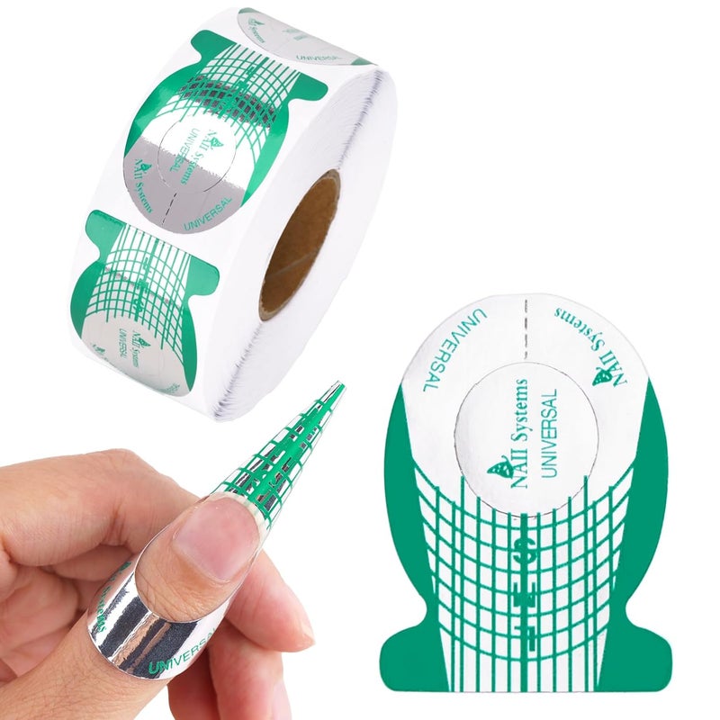 g2plus Nail Forms for Gel Builder, 500PCS Nail Extension Forms, Long Length Reusable Tip Shape Guide Stickers for DIY and Home Use Salon Supplies - Image 1